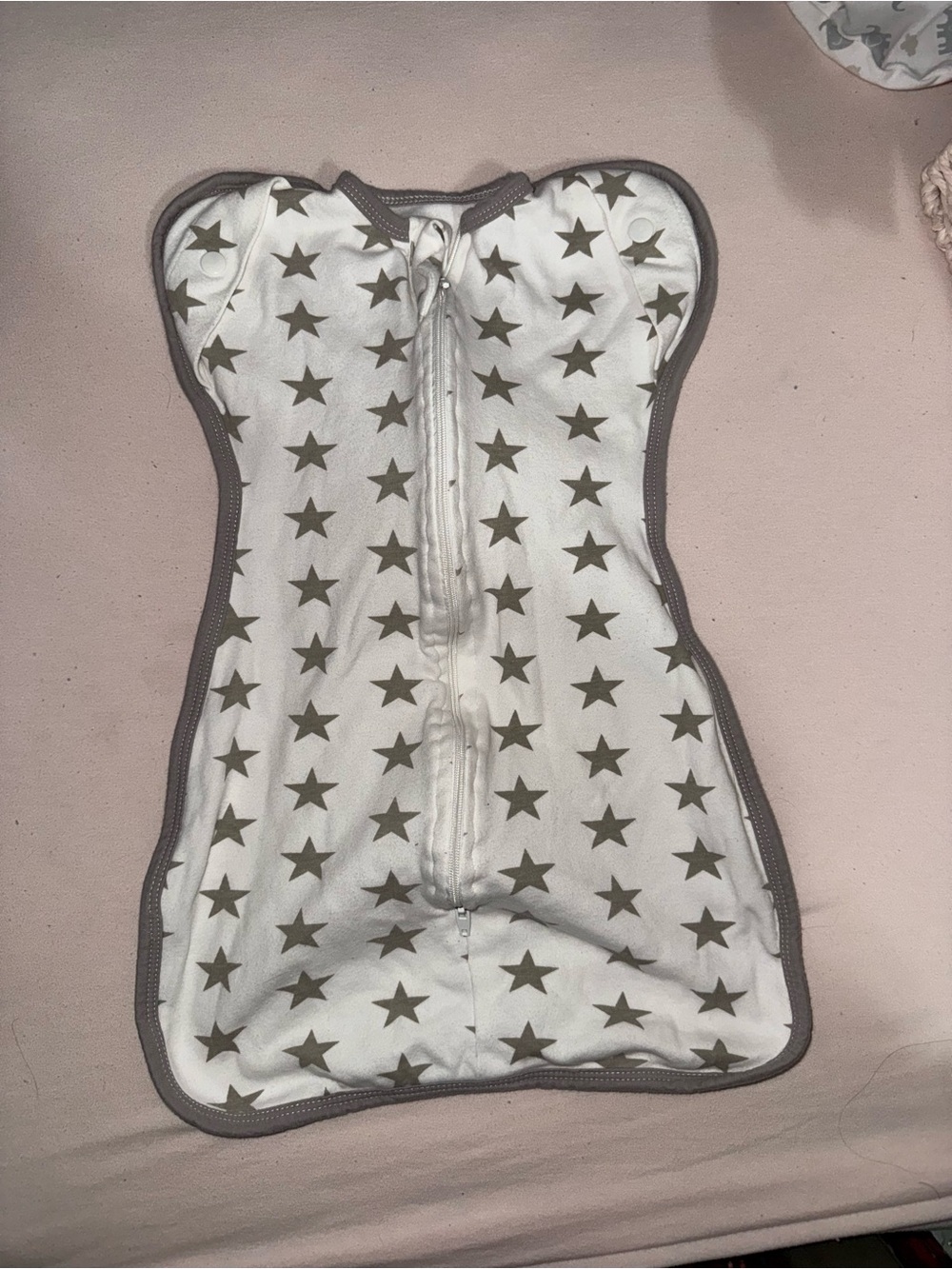 Gray Star Print Baby Swaddle Sleepsack - Unbranded